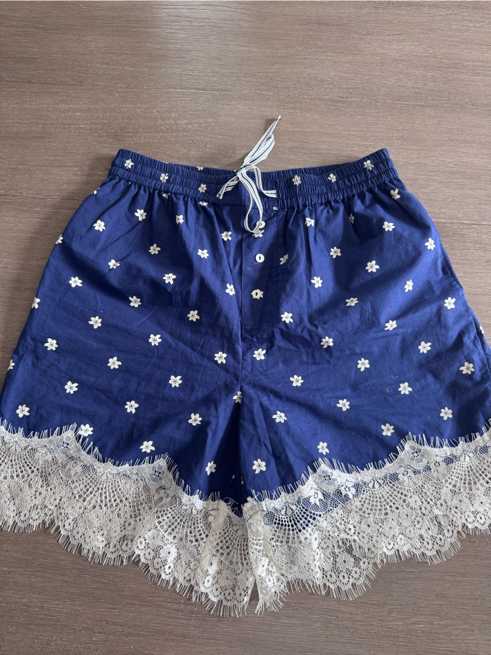 Anthropologie lace hem boxer shorts